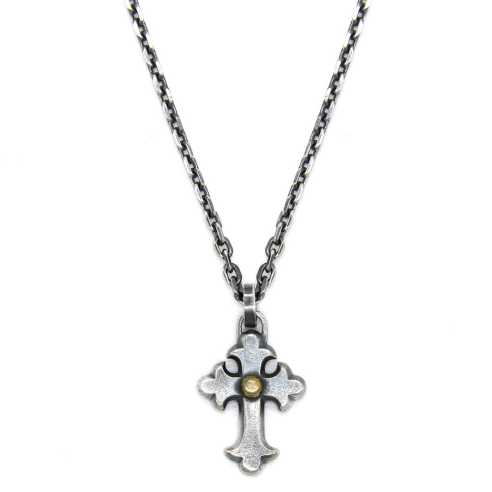 Collier argent croix templiers