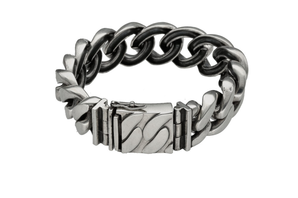 Gourmette bracelet argent grand modèle